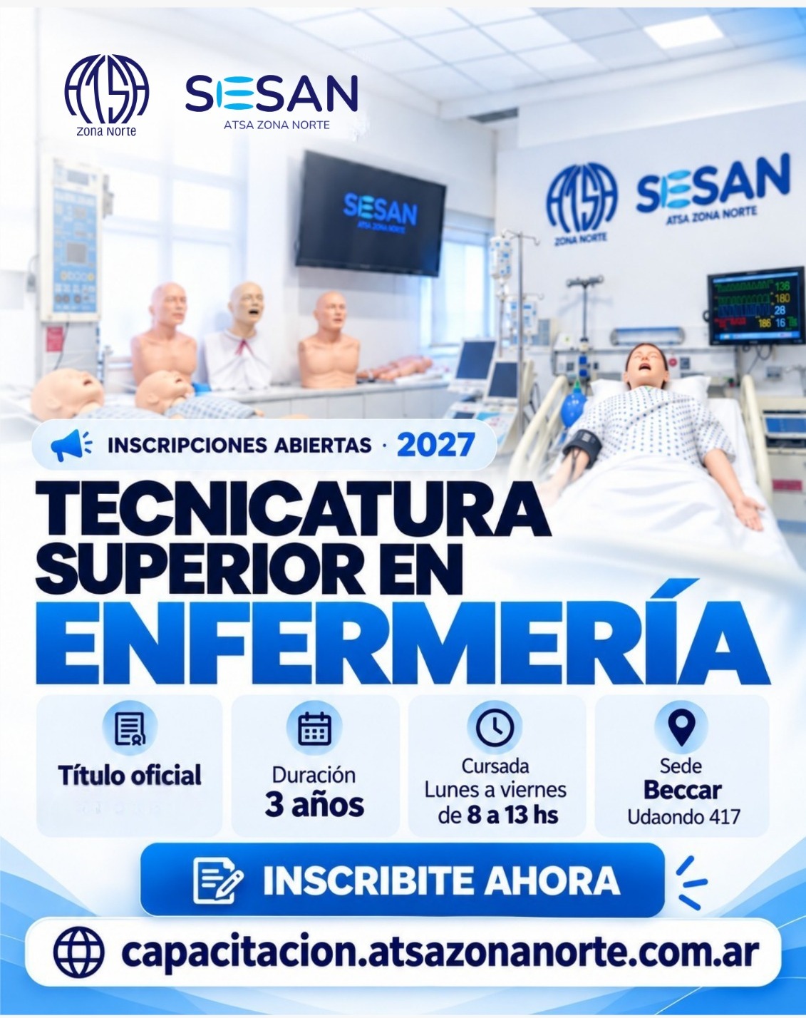 TECNICATURA SUPERIOR EN ENFERMERIA 2027 - 1º año